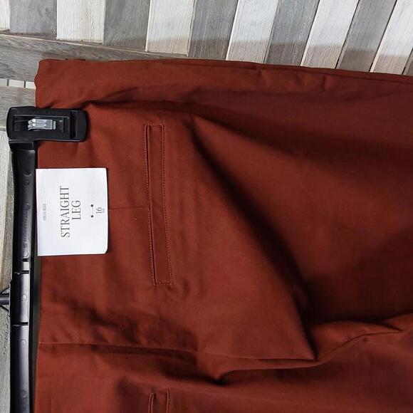 High Rise Straight Leg Rust Pants | Future Collective | 16 - Picture 10 of 12